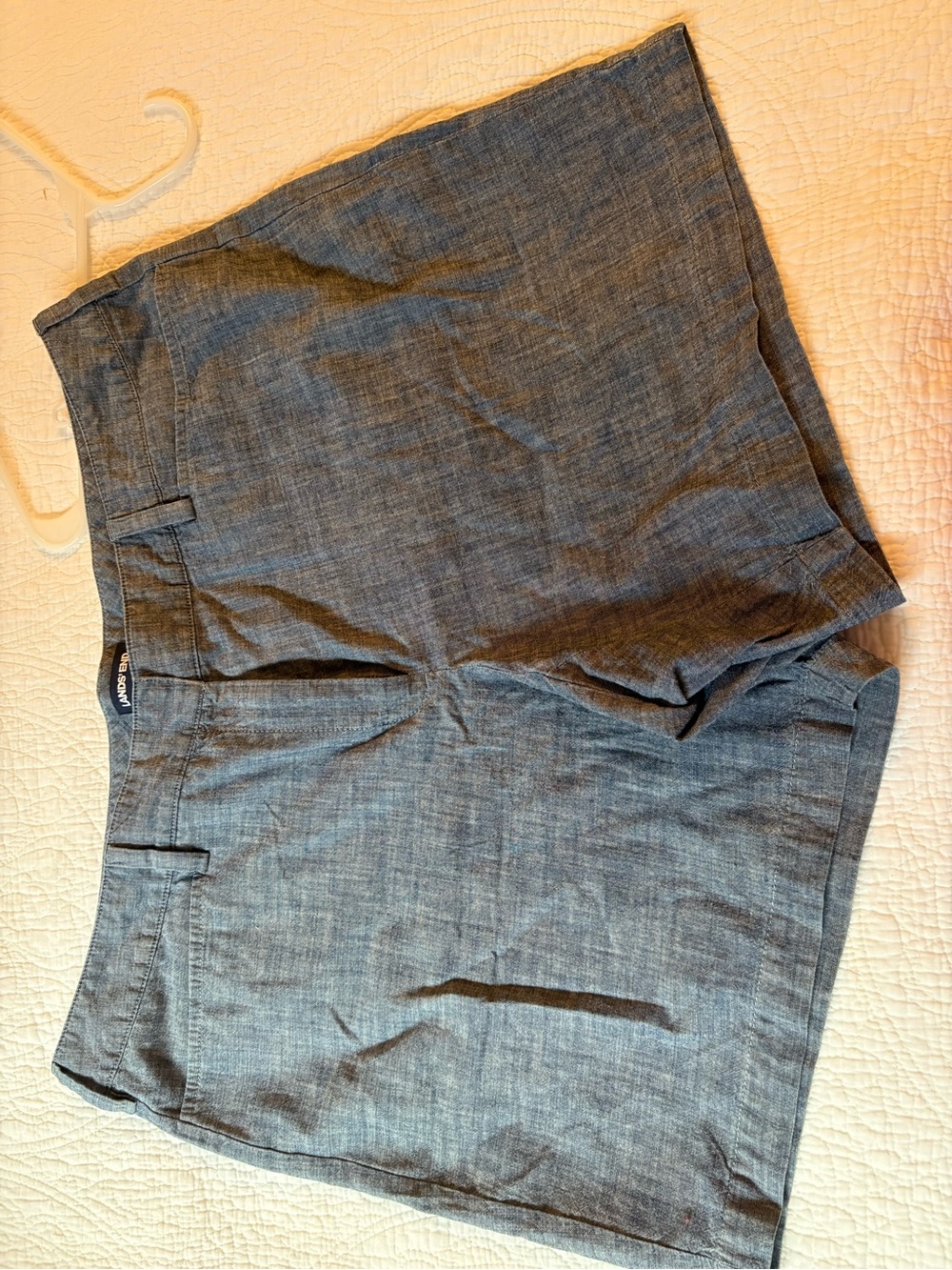 Lands' End Mid-Rise Shorts in Chambray Denim